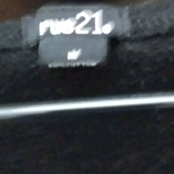 Rue 21 Womens Jr Love  Distressed Plaid on Black Hoodie Medium - Picture 4 of 4